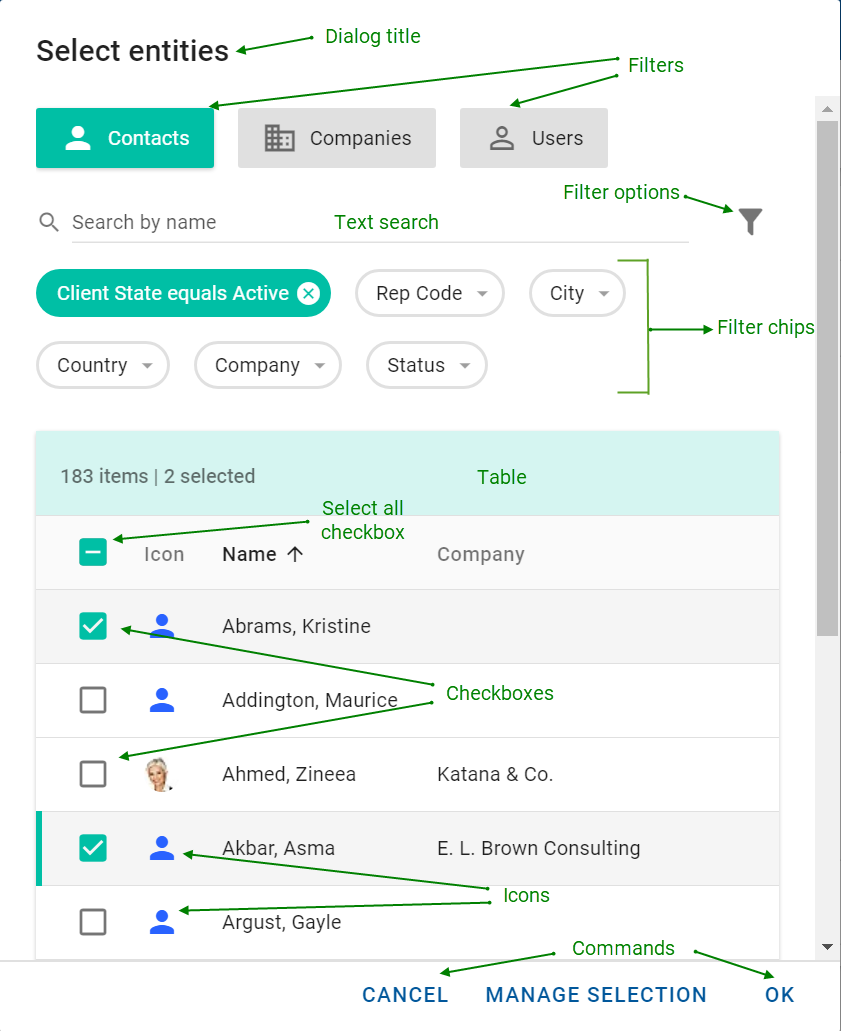 MM picker dialog example