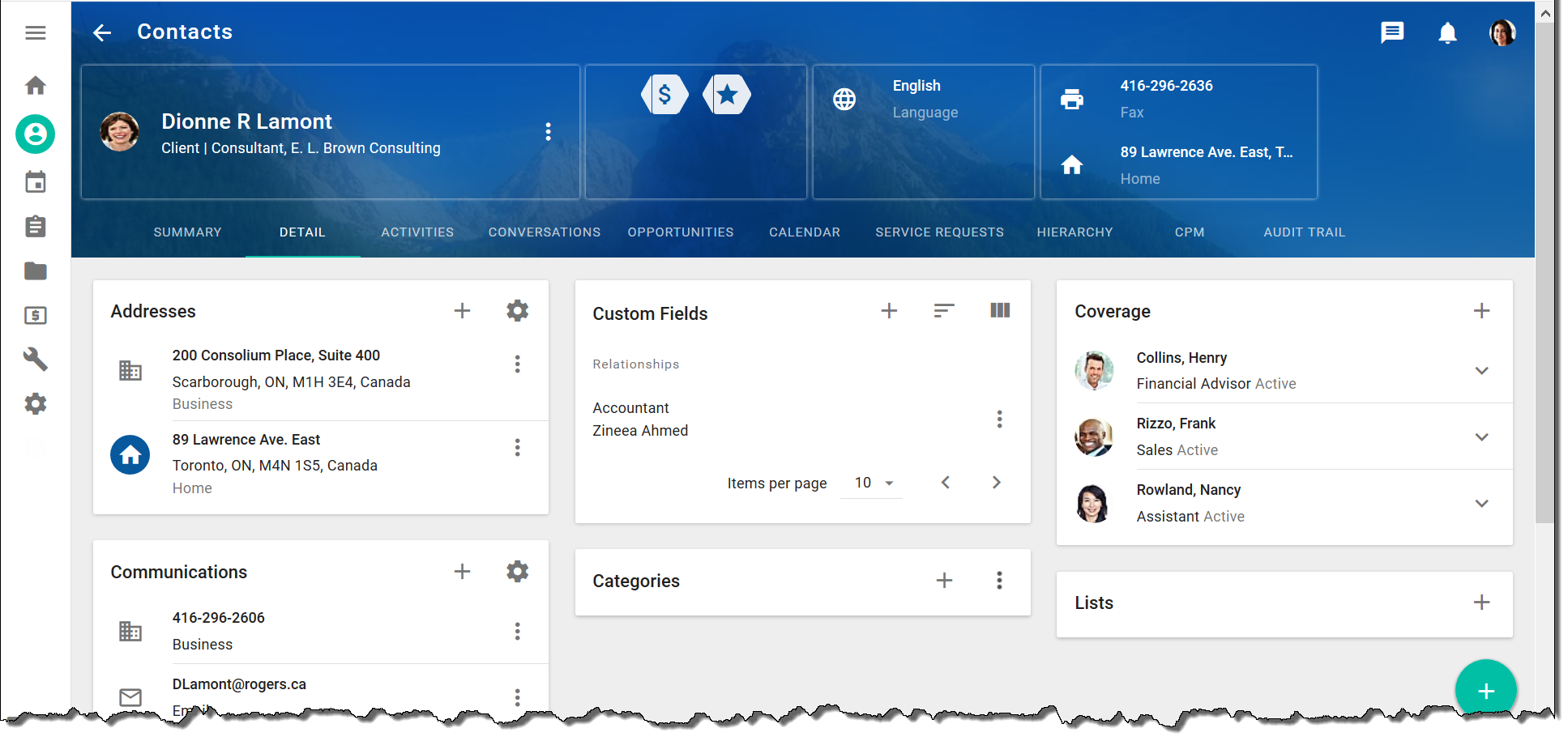 Accountant custom field