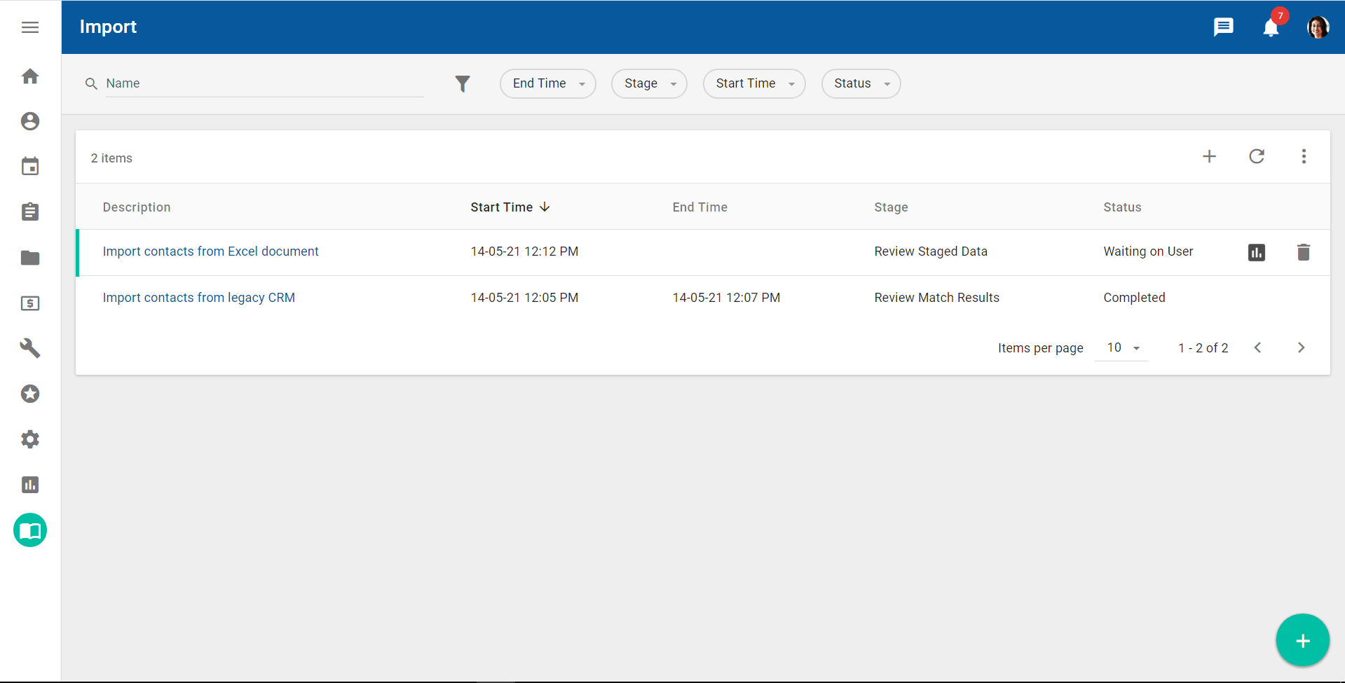 Import workspace