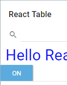 React table with toggle button