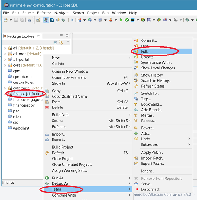 Pulling code from the remote repository