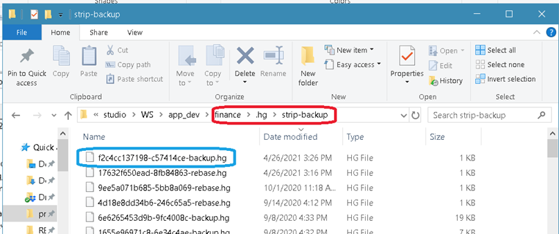 Finding the strip-backup folder