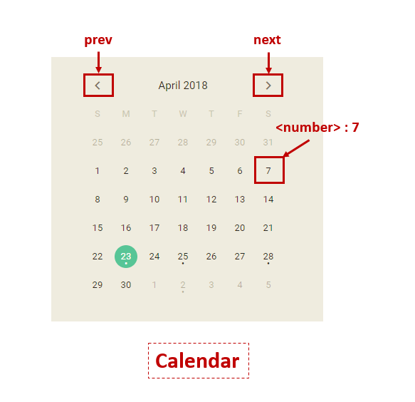 Calendar Example