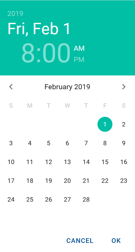 Selecting dates