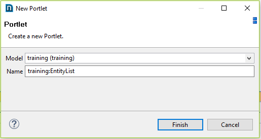 Create a new portlet dialog