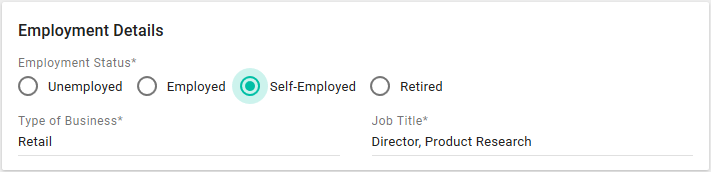 Condition - Self-Employed